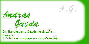 andras gazda business card